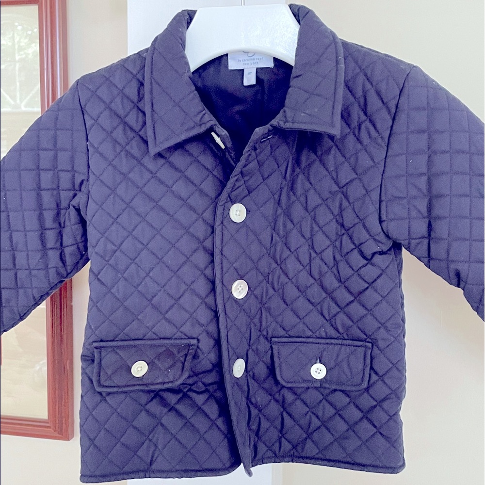 Baby CZ Navy Quilted Jacket